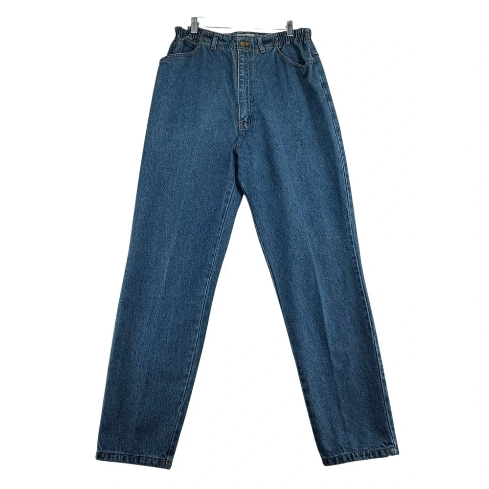 Vintage Corner Stone Womens Plus 18W High Rise Cinched Waist Mom Jeans Tapered